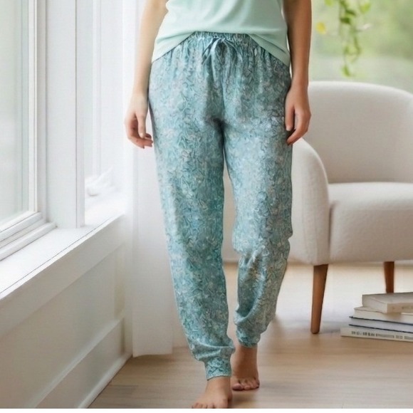 State of Day Other - State of Day Printed Jogger Pajama Pants Floral Garden Brush Cotton Blend 1X